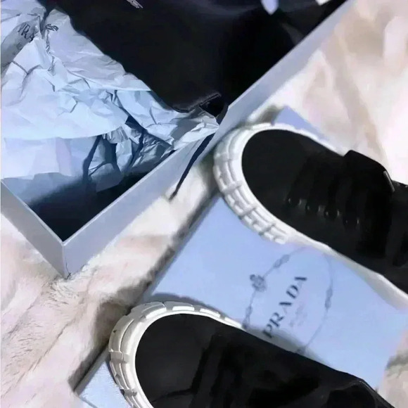 Prada Wheel Cassetta Canvas Sneakers - Picture 4 of 10